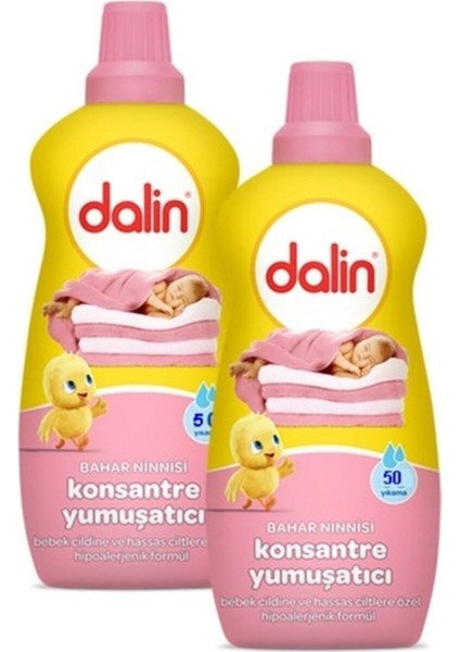 Yumuşatıcı Konsantre Bahar Ninnisi 1200 ml x 2 Adet: 100 Yıkama