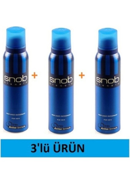 For Men Classic Deodorant 150ML x 3 Adet