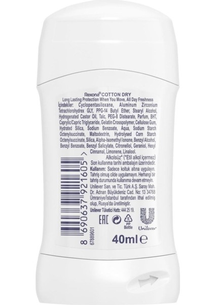 Kadın Stick Deo Cotton Dry Anti-Perspirant 40 ml - 2'li Avantaj Paketi modelleri