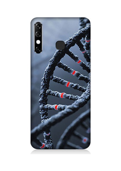 Infinix Hot 8 Uyumlu Dna Sarmalı Desenli Silikon Kılıf