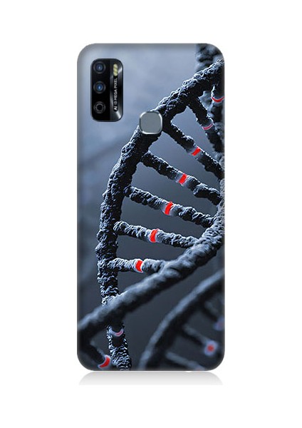 Infinix Hot 9 Uyumlu Dna Sarmalı Desenli Silikon Kılıf