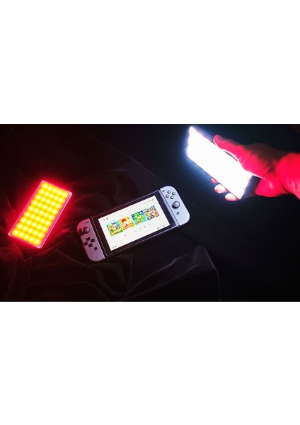 135 Ledli Rgb Mini Mobil LED Işık 4000 Mah Taşınabilir Fotoğraf Video Kamera Youtube Tiktok Anbians LED Dolgu Işığı