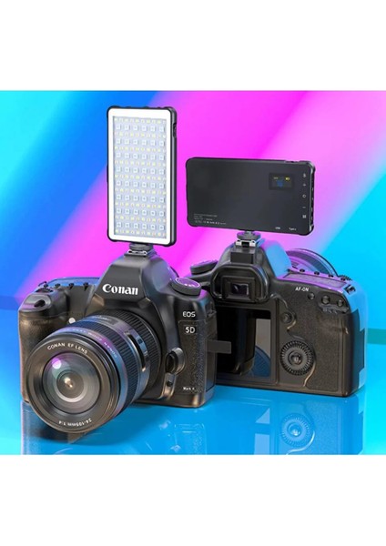 135 Ledli Rgb Mini Mobil LED Işık 4000 Mah Taşınabilir Fotoğraf Video Kamera Youtube Tiktok Anbians LED Dolgu Işığı