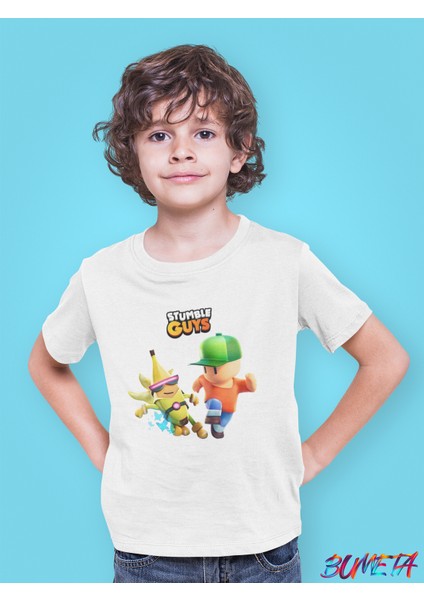 Stumble Guys Banana Mr. Stumble Karakter Çocuk Tişört T-Shirt
