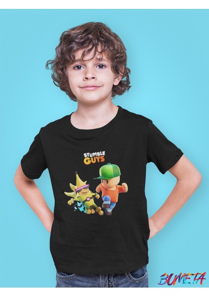 Stumble Guys Banana Mr. Stumble Karakter Çocuk Tişört T-Shirt