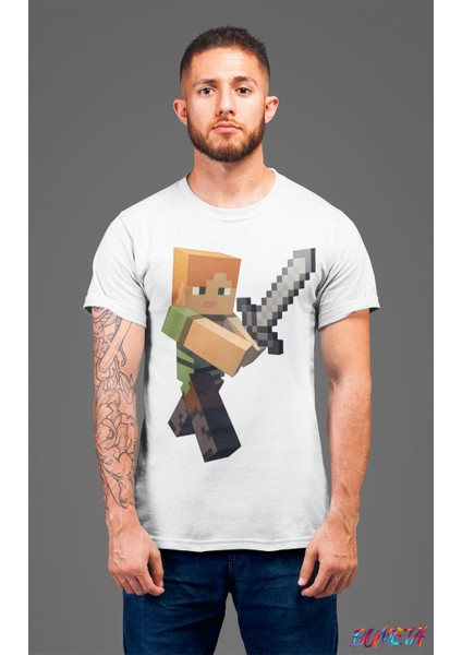 Minecraft Alex Karakter Oyun Game Unisex Tişört T-Shirt