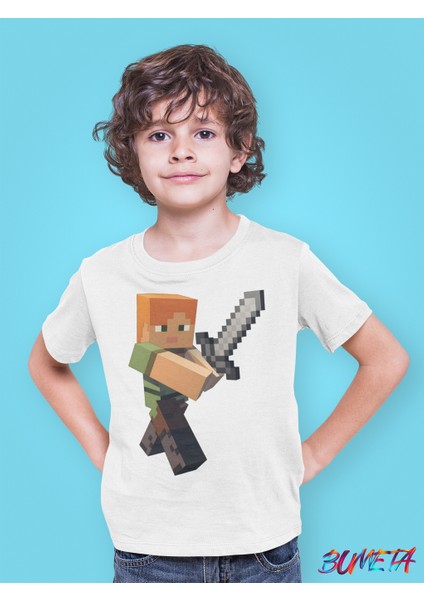 Minecraft Alex Karakter Oyun Game Çocuk Tişört T-Shirt