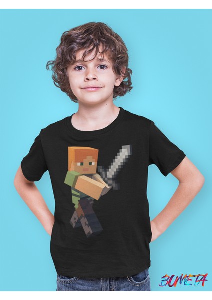 Minecraft Alex Karakter Oyun Game Çocuk Tişört T-Shirt