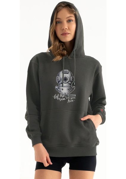 Antik Dalgıç Tasarım Sweatshirt Hoodie
