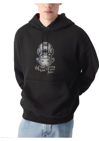 Antik Dalgıç Tasarım Sweatshirt Hoodie