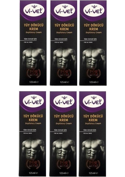 For Men Erkek Tüy Dökücü Krem 125 ml x 6 Adet