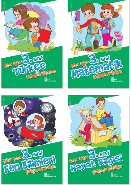 3. Sınıf Çıtır Çıtır Çalışma Kitabım 4'lü Set (Türkçe-Matematik-