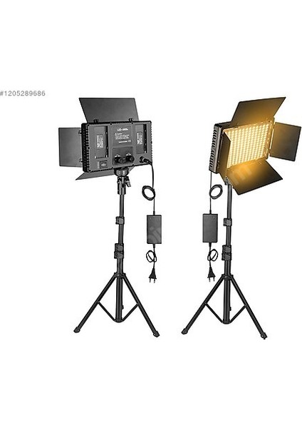 Profesyonel LED Işık 800 Ledli Dslr Fotoğraf Makinesi Video Kamera Işığı Ürün Çekim Işığı + 2m Işık Ayağı