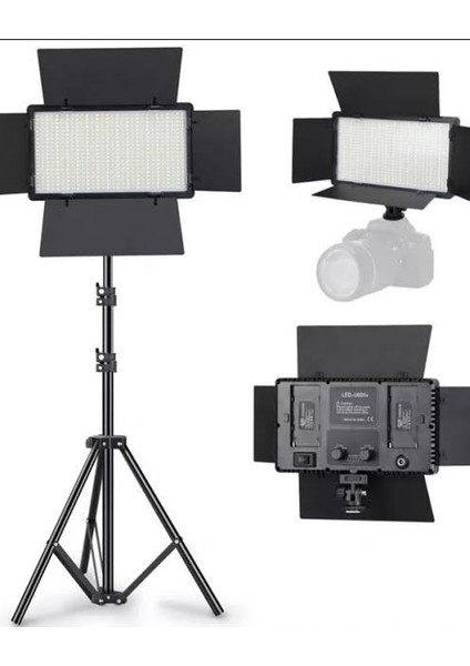 Profesyonel LED Işık 800 Ledli Dslr Fotoğraf Makinesi Video Kamera Işığı Ürün Çekim Işığı + 2m Işık Ayağı