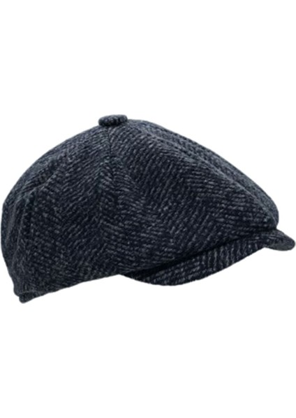 Kışlık Kaşe Ingiliz Stili 8 Parçalı Peaky Blinders Kasket Şapka