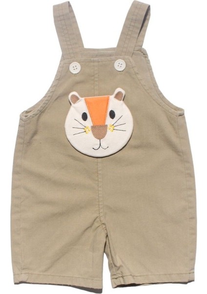 Erkek Bebek Yeşil Kedili Salopet