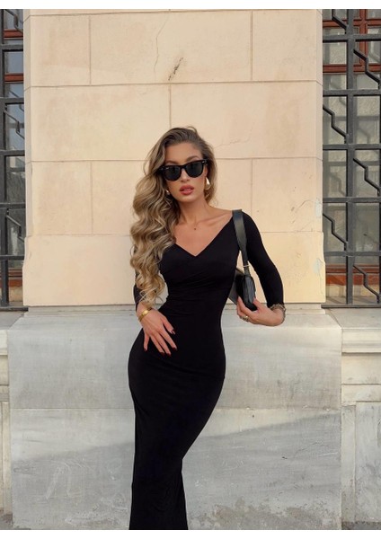 Yaka Detay Kalem Kumaş Elbise modelleri