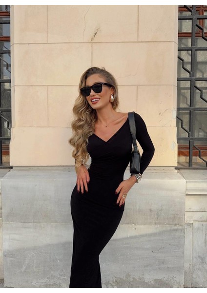 Yaka Detay Kalem Kumaş Elbise fırsatları