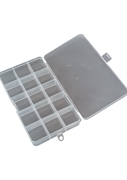 3 Adet - 15 Bölmeli Kolye, Yüzük, Takı Düzenleyici Organizer Plastik Şeffaf Kutu 10 x 17 x 2 cm fiyatları