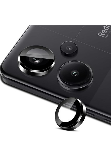 Xiaomi Redmi Note 13 Pro Plus Mercek Lens Kamera Koruyucu Siyah (Gece Siyahı)