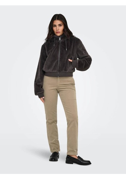 Onlvenıce Faux Fur Hood Bomber Kadın Mont 15322127 fiyatları