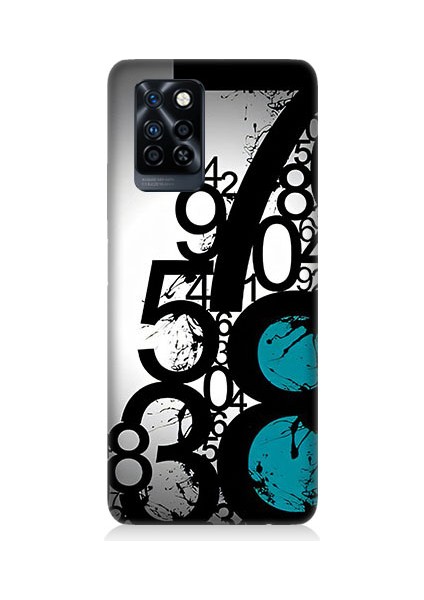 Infinix Note 10 Pro Uyumlu Sayısal Karmaşa Desenli Silikon Kılıf