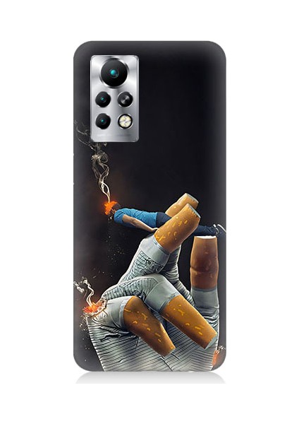 Infinix Note 11 Pro Uyumlu Sigara Tutucu Desenli Silikon Kılıf