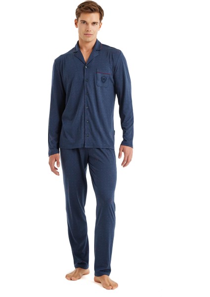 Blackspade Erkek Lacivert Pijama Takım 40574