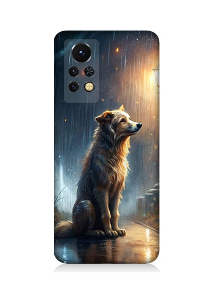Infinix Note 11S Uyumlu Yağmurlu Sokak Desenli Silikon Kılıf