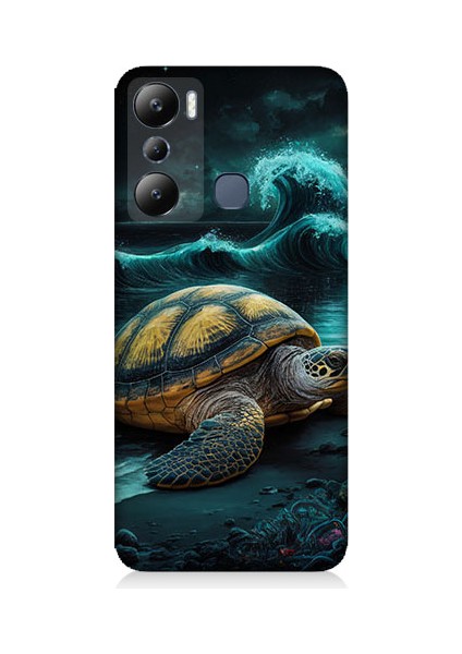 Infinix Hot 20I Uyumlu Deniz Kaplumbağası Desenli Silikon Kılıf