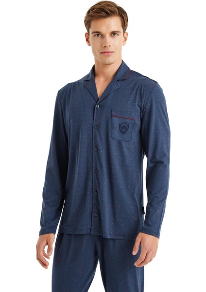 Blackspade Erkek Lacivert Pijama Takım 40574 modelleri