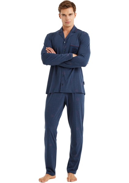 Blackspade Erkek Lacivert Pijama Takım 40574