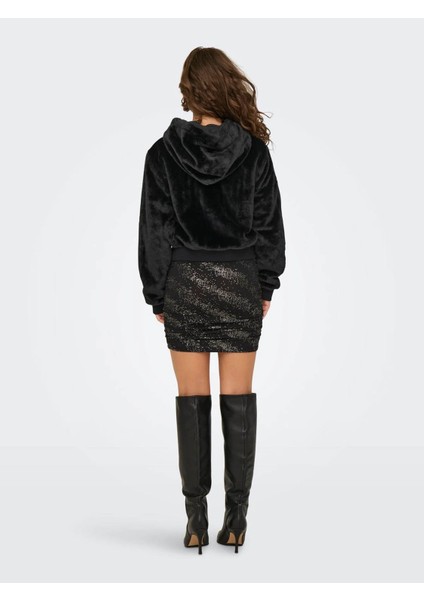 Onlvenıce Faux Fur Hood Bomber Siyah Kadın Mont 15322127 fiyatları