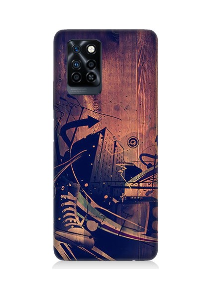 Infinix Note 10 Pro Uyumlu Karanlık Tiyatro Desenli Silikon Kılıf