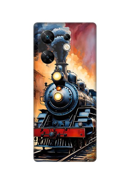 Infinix Zero 30 4g Uyumlu Buharlı Tren Desenli Silikon Kılıf