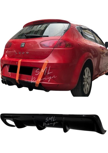 Seat Leon Mk2 Makyajlı Kasa Difüzör Plastik Leon Mk2.5 Arka-Ek-Difizör-Bodykit Piano Black