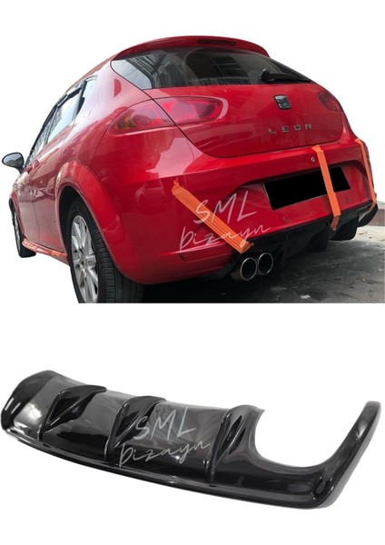 Seat Leon Mk2 Makyajlı Kasa Difüzör Plastik Leon Mk2.5 Arka-Ek-Difizör-Bodykit Piano Black modelleri