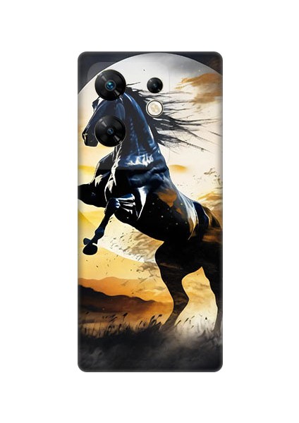 Infinix Zero 30 4g Uyumlu Şaha Kalkmış At Desenli Silikon Kılıf