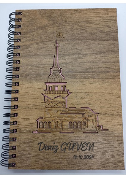 Isme Özel Ajanda, Isimli Ahşap Kapaklı Defter