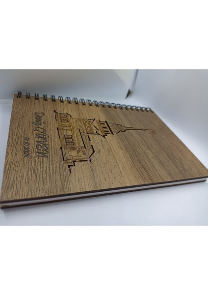 Isme Özel Ajanda, Isimli Ahşap Kapaklı Defter