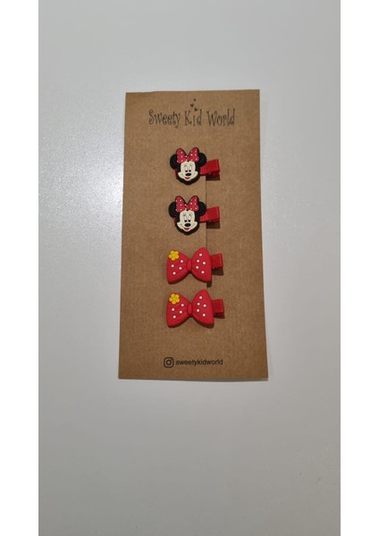 Minnie Mouse Kız Çocuk Klips Toka Seti