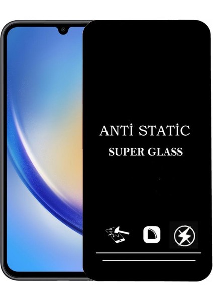 Samsung Galaxy A34 Anti Statik Ekran Koruyucu Toz Tutmayan Kırılmaz Cam