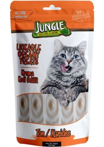 14 gr *5'li Krema Kedi Ödül Maması Ton ve Karidesli 12'li