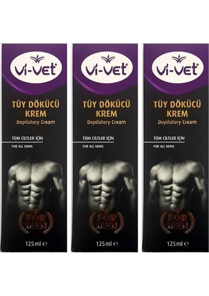 Erkek Tüy Dökücü Krem Tüm Ciltler 125ML x 3 Adet Formen