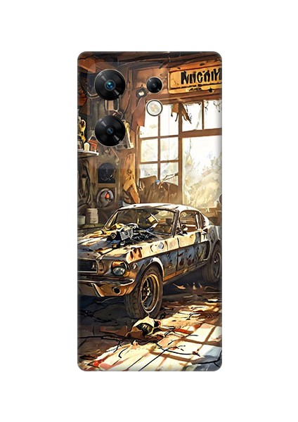 Infinix Zero 30 4g Uyumlu Garaj Arabası Desenli Silikon Kılıf