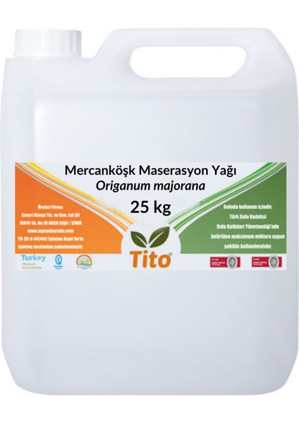 Mercanköşk Maserasyon Yağı Origanum Majorana 25 kg