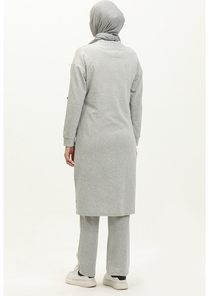 Fermuarlı Eşofman Takım 3044-03 Gri indirimleri