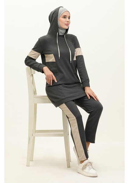 Kapuşonlü Eşofman Takım 3008-03 Antrasit fiyatları