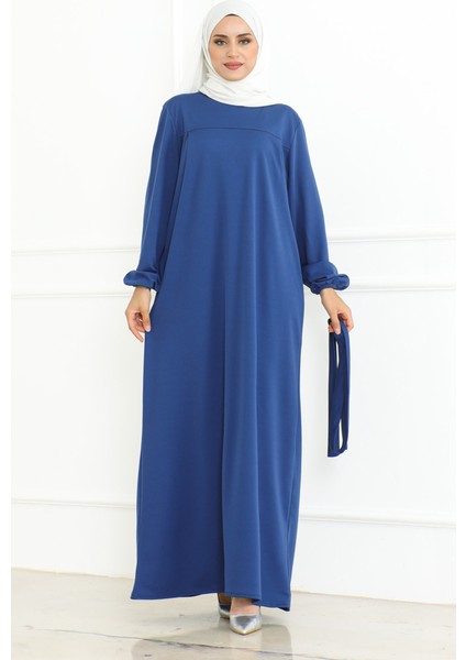 Kuşaklı Spor Elbise 3028-07 Indigo