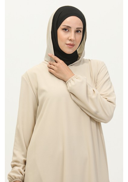 Kapüşonlu Araboy Tunik 1692-01 Krem modelleri
